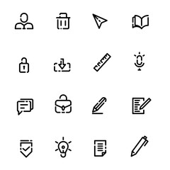 Poster - A set of random mixed icons