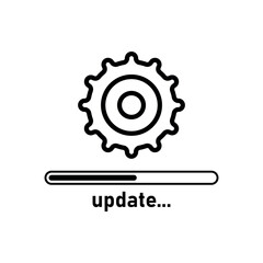 Wall Mural - Loading process. System update icon. App progress icon update concept for graphic and web design. System update icon.