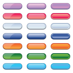Poster - Set of modern trendy buttons. Empty web button set. Colorful gradients buttons