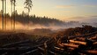 Dawn of Renewal: Forest Logging Site