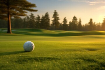  golf golfball on green grass