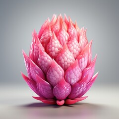 Wall Mural - A close up of a dragon fruit on a table