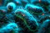 Fototapeta  - Digitally rendered 3D image of gut bacteria