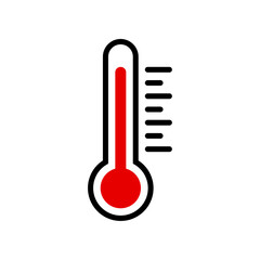 Wall Mural - high temperature thermometer icon