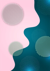 Poster - Abstract technology wave design, circle, dots overlay. template for design. Vector