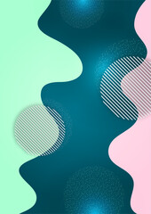 Poster - Abstract technology wave design, circle, dots overlay. template for design. Vector