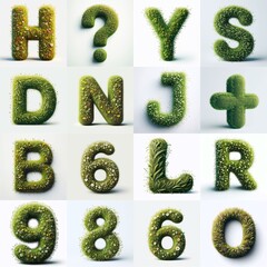 Grass style typography. AI generated illustration