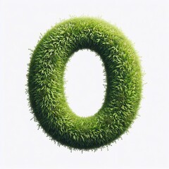 Grass symbol O. AI generated illustration