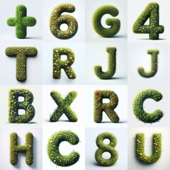 Grass style typography. AI generated illustration