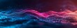 Leinwanddruck Bild - An abstract colorful wave banner