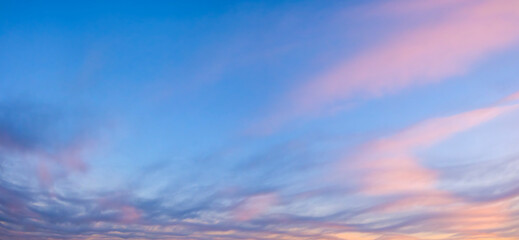 Poster - Panoramic landscape of bright red orange sunrise sunset as texture background as template, page or web banner