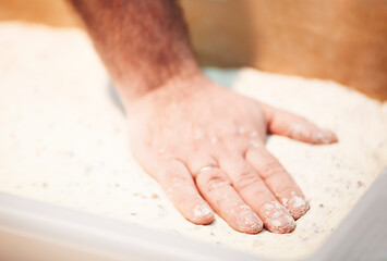 Poster - knead the dough by hand