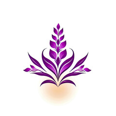 Wall Mural - Lavender flower icon. Vector illustration isolated on white background.