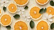 Seamless Orange fruit earthy color