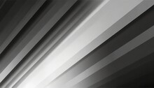 Black White Abstract Background Geometric Shape Lines Triangles 3d Effect Light Glow Shadow Gradient Dark Grey Silver Modern Futuristic Web Banner Wide Panoramic