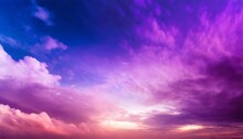 Deep Purple Magenta Violet Navy Blue Sky Dramatic Evening Sky With Clouds Colorful Sunset Background For Design Dark Shades Cloudy Weather Storm Fantasy Fantastic