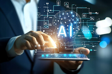 conceptual image of artificial intelligence, AI generated