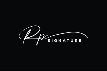 Wall Mural - RP initials Handwriting signature logo. RP Hand drawn Calligraphy lettering Vector. RP letter real estate, beauty, photography letter logo design.