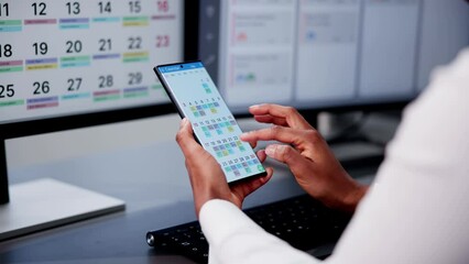 Poster - Organize Your Busy Days with Phone, Computer