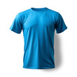 Blue t-shirt isolate on white background.