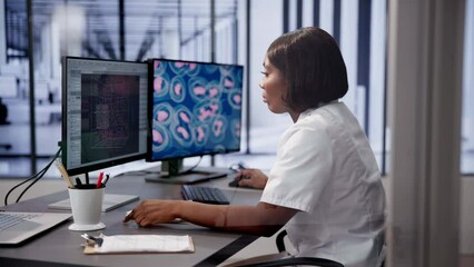 Poster - Artificial Intelligence Girl Using Computer Software