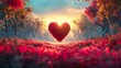 Fondo abstracto de corazones para celebración del día de los enamorados. Ideal como fondo para web. Generado por IA.	