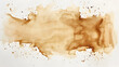 The contrast of a coffee stain on a pristine white surface serves as a thought-provoking representation of the beauty in imperfection and the transient nature of art