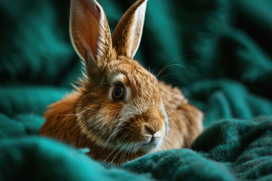portrait of an animal, playfull rabbit on portait