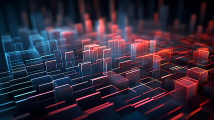 Wall Mural - Technology abstract graphic poster web page PPT background, technology background