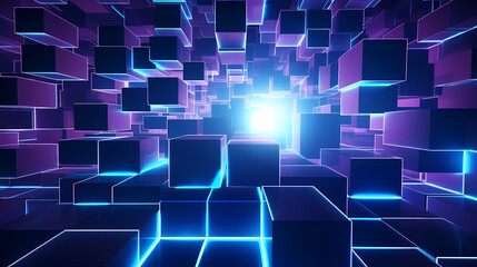 Wall Mural - Technology abstract graphic poster web page PPT background, technology background
