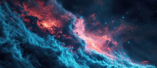 Poster - Abstract 3D rendering of space's dark matter texture