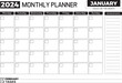 2024 January Monthly Planner Minimalist Template in A4 Format
