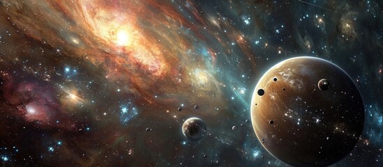 Poster - Astounding celestial view filled with cosmic bodies in the universe.