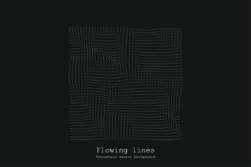 Poster - Abstract Line Matrix Pattern. Noise Flow Dynamic.