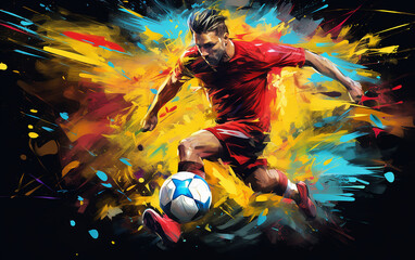 Wall Mural - futebol em designer chamativo 