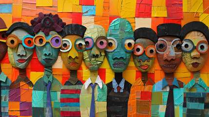 Wall Mural - A Colorful Illustration: Nurturing Diversity and Social Inclusion, AI Generative