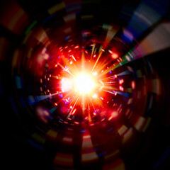 Wall Mural - big splash in universe. space background. colorful lights.the elements of this image furnished by na