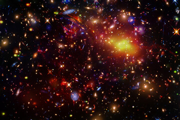 Wall Mural - beautiful galaxy. nebulae and stars. the elements of this image furnished by nasa.