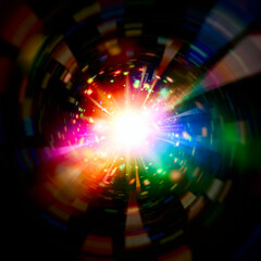 Wall Mural - big splash in universe. space background. colorful lights.the elements of this image furnished by na