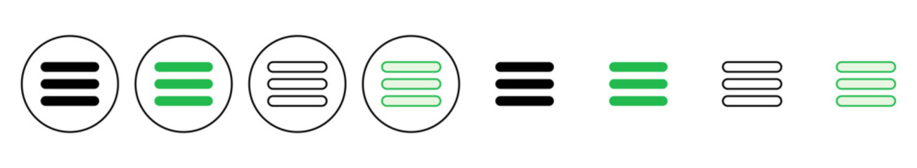 Menu Icon set. web menu icon. hamburger menu symbol