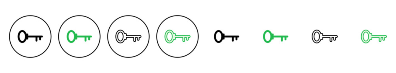 Key icon set. Key vector icon. Key symbol