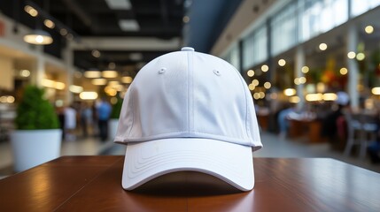 Poster - White Baseball cap blank