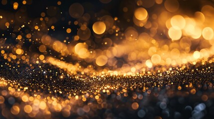 Wall Mural - golden christmas sand powder and sprinkles for a holiday celebration like christmas new year. shiny 