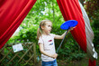 © Ekaterina Pokrovsky - Preschooler girl practicing spinning circus skills