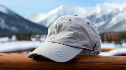 Poster - White Baseball cap blank