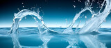 Fototapeta Miasto - water splash background dynamic dancing droplets