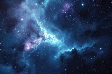 Wall Mural - space-themed background with stars and galaxies for cosmic posts