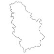 Serbia country map icon