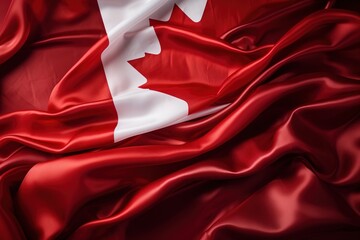 Flag of Canada with red background