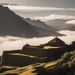 An ancient Incan citadel perched on a mountain ridge1
